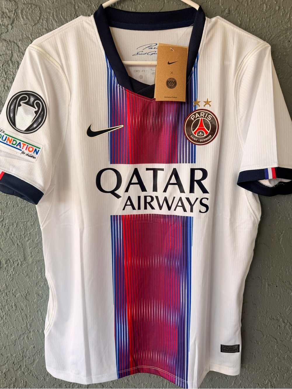 Doue PSG 2026/27 White Soccer Jersey Men Size - Picture 3 of 4